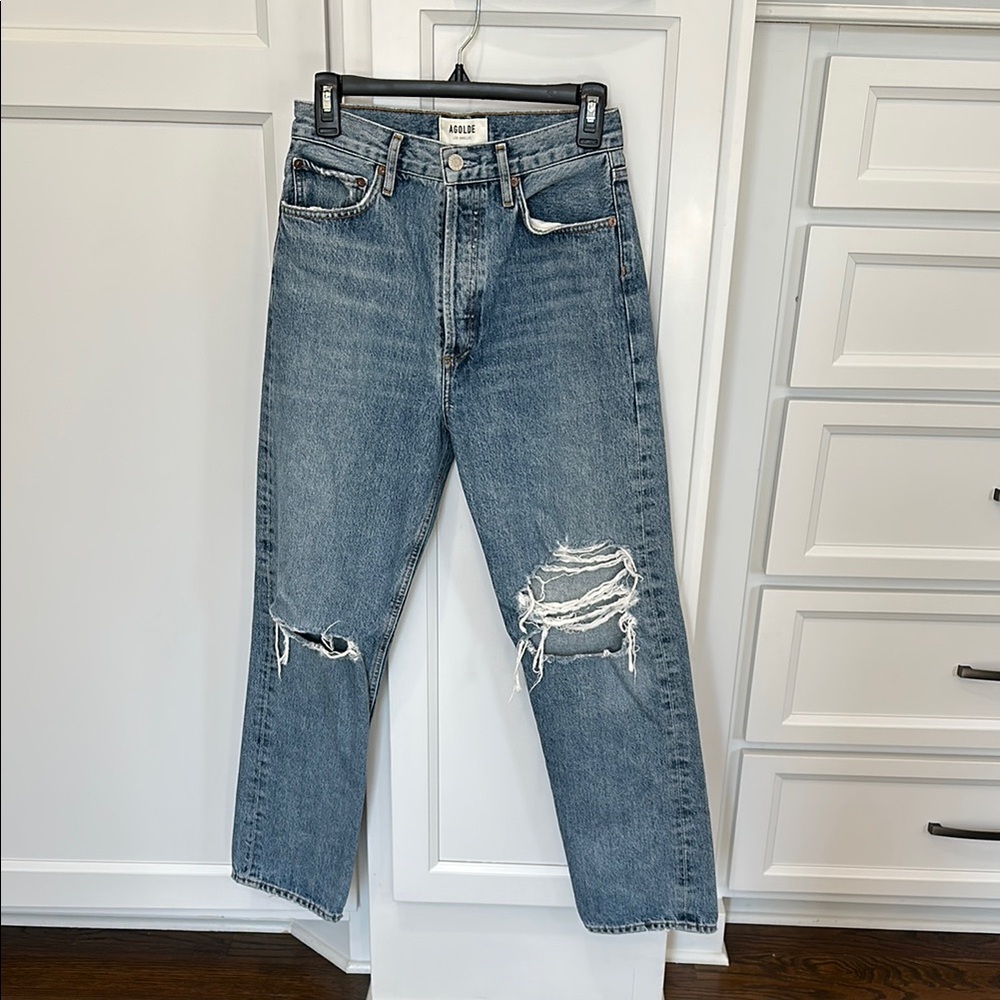 AGOLDE 90’s Pinch High Waist Straight Leg Organic Women's Jeans in Backdrop